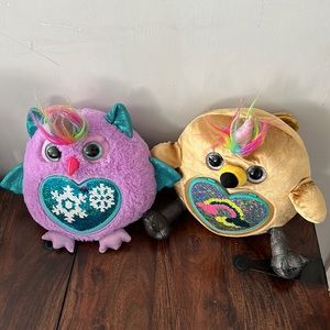 Zuru Rainbowcorns Unicorn and Owl Stuffed Animals